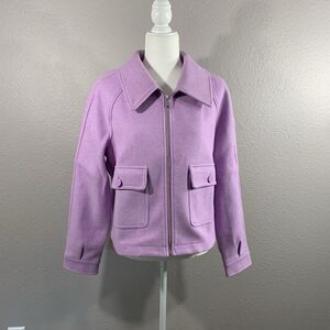 7 For All Mankind Women's Purple Jacket Size M Full Zip Long Sleeve NEW WITH TAG